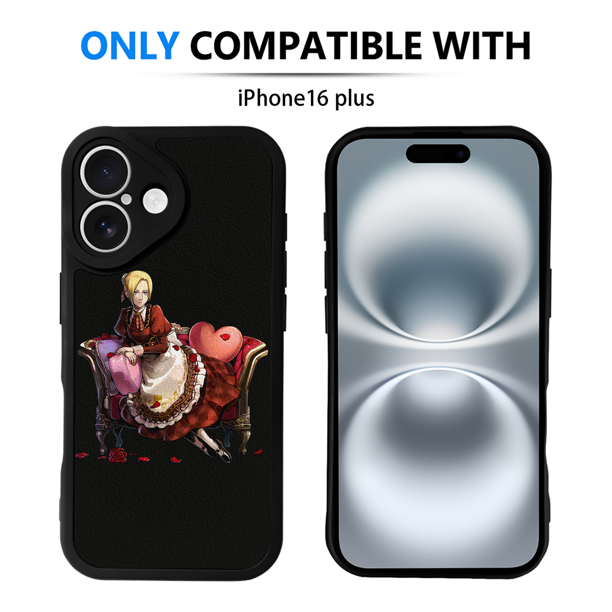 （画像用） 進撃の巨人 アニ・レオンハート Attack on Titan Annie Leonhart 【iPhone 16シリーズ対応】シリコンスマホケース（レザー調） 材質：シリコン